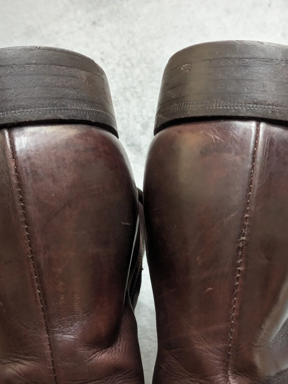 Prada Side Zip Boots Brown Leather Men US 9.5
